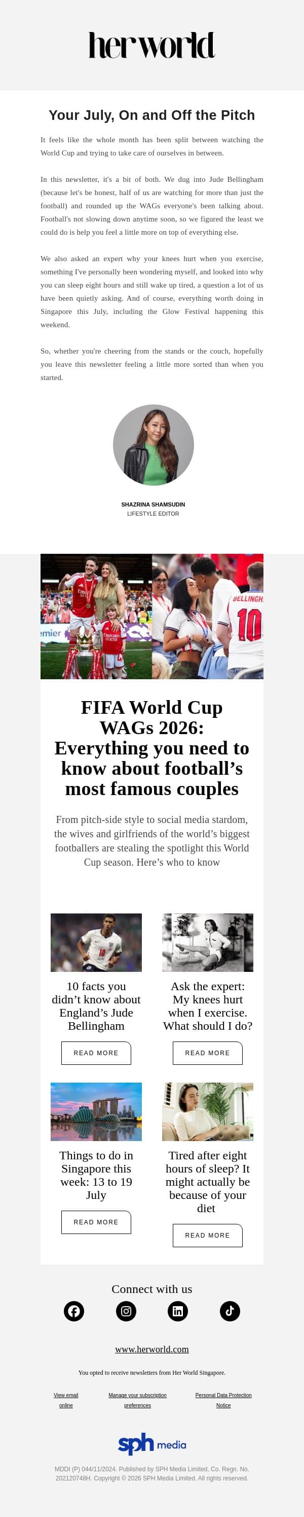 FIFA World Cup WAGs 2026: Everything you need to know about football’s most famous couples email from H.E.R. screenshot