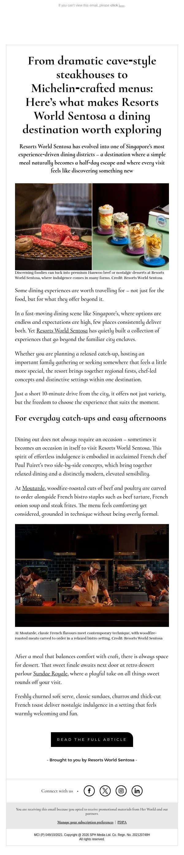 [ADV] From dramatic cave‑style steakhouses to Michelin‑crafted menus: Here’s what makes Resorts World Sentosa a dining destination worth exploring email from H.E.R. screenshot