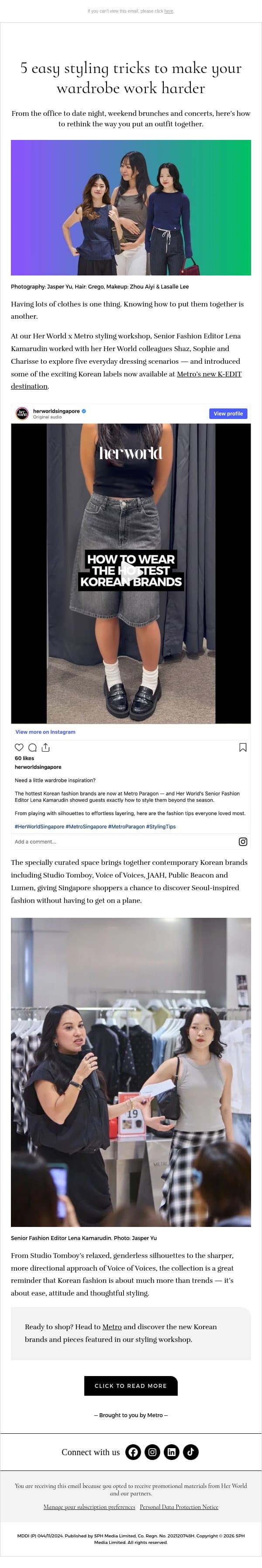 [ADV] 5 easy styling tricks to make your wardrobe work harder email from H.E.R. screenshot