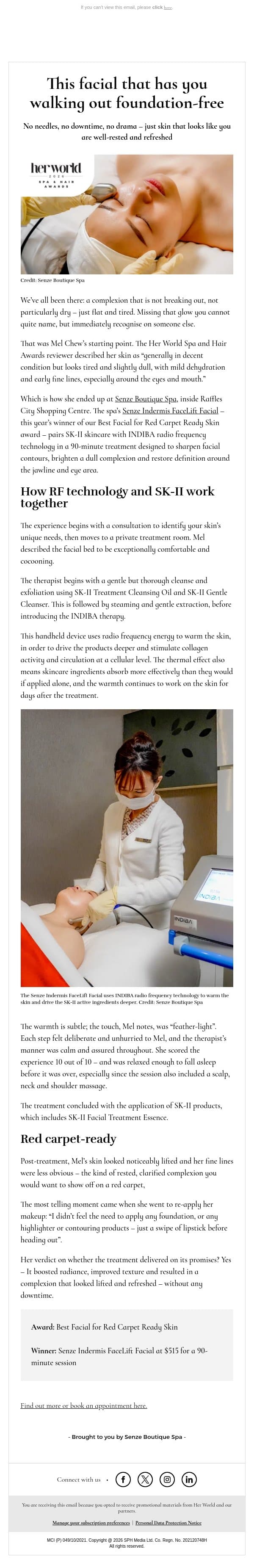 [ADV] This facial that has you walking out foundation-free email from H.E.R. screenshot