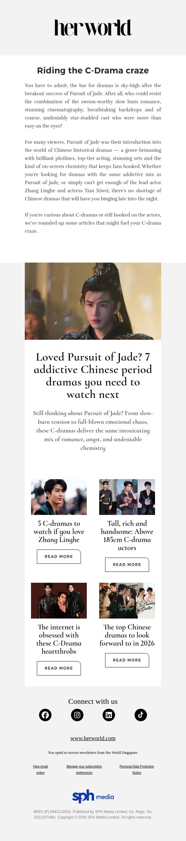 Loved Pursuit of Jade? 7 addictive Chinese period dramas you need to watch next email from H.E.R. screenshot