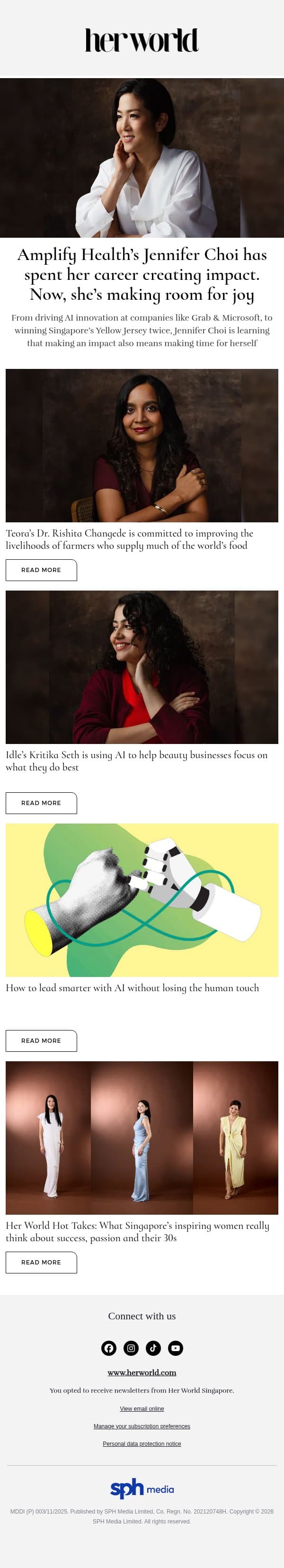 Amplify Health’s Jennifer Choi has spent her career creating impact. Now, she’s making room for joy email from H.E.R. screenshot