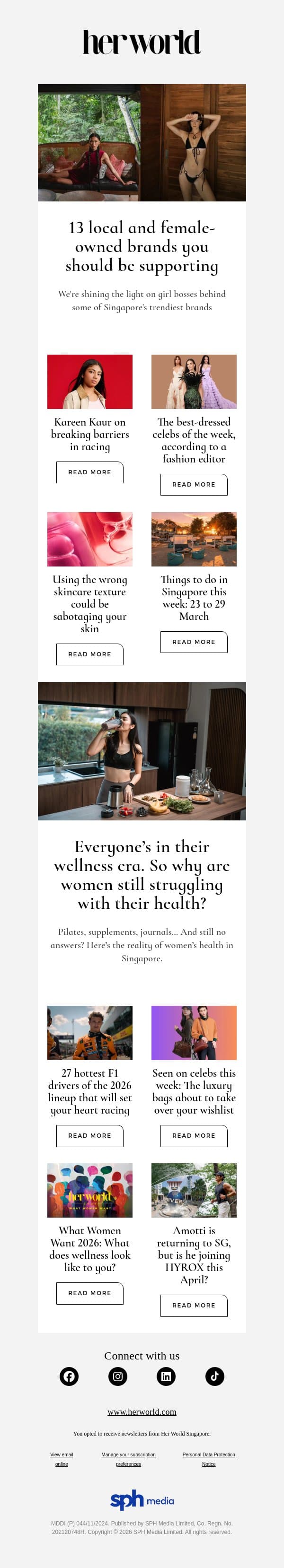 13 local and female-owned brands you should be supporting email from H.E.R. screenshot
