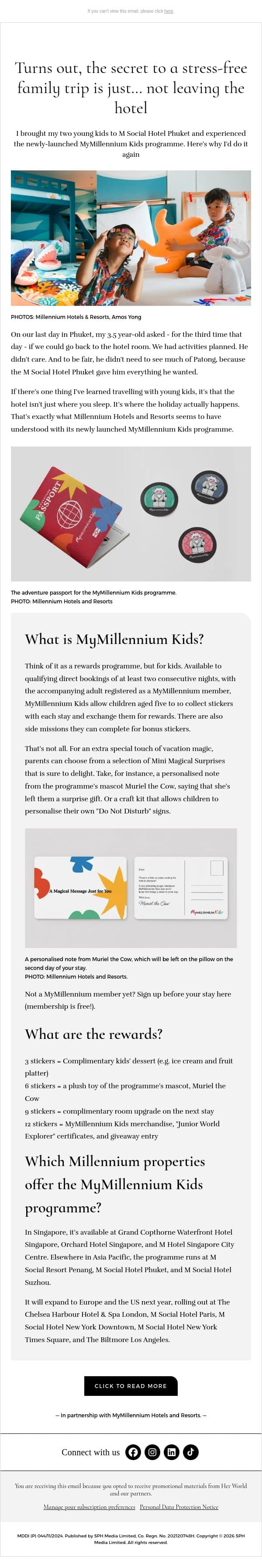 [ADV] Turns out, the secret to a stress-free family trip is just… not leaving the hotel email from H.E.R. screenshot