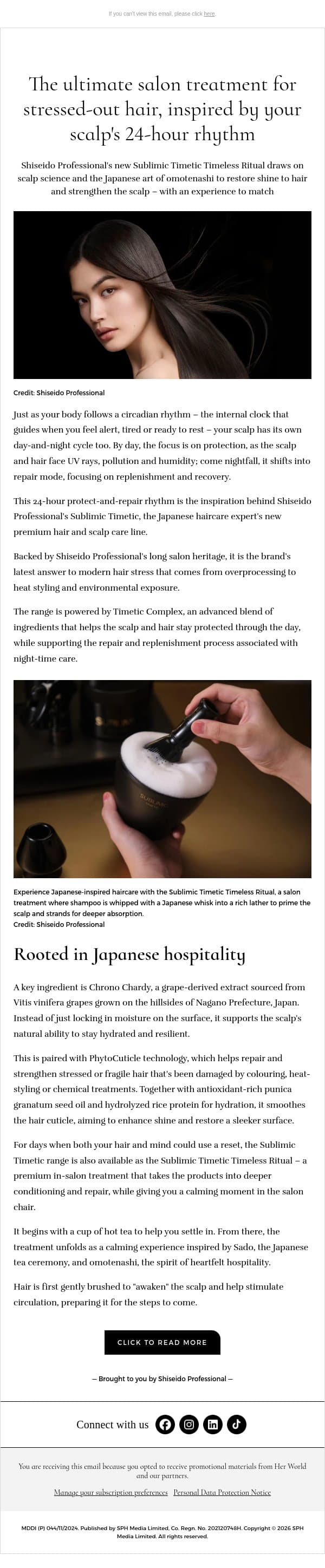 [ADV] The ultimate salon treatment for stressed-out hair, inspired by your scalp’s 24-hour rhythm email from H.E.R. screenshot