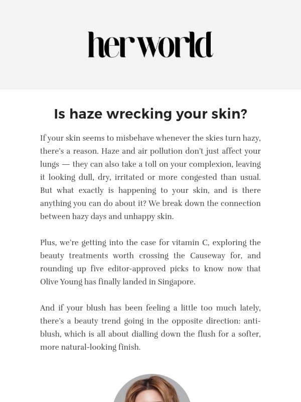 If your skin looks worse on hazy days, you’re not imagining it email from H.E.R.