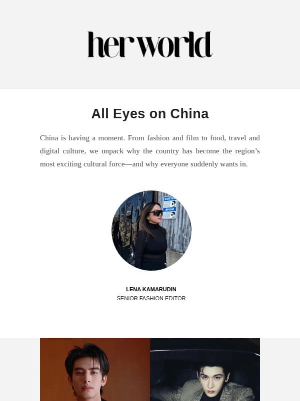 Zhang Linghe, Song Weilong and Dylan Wang: the C-drama boys luxury brands can’t get enough of email from H.E.R.