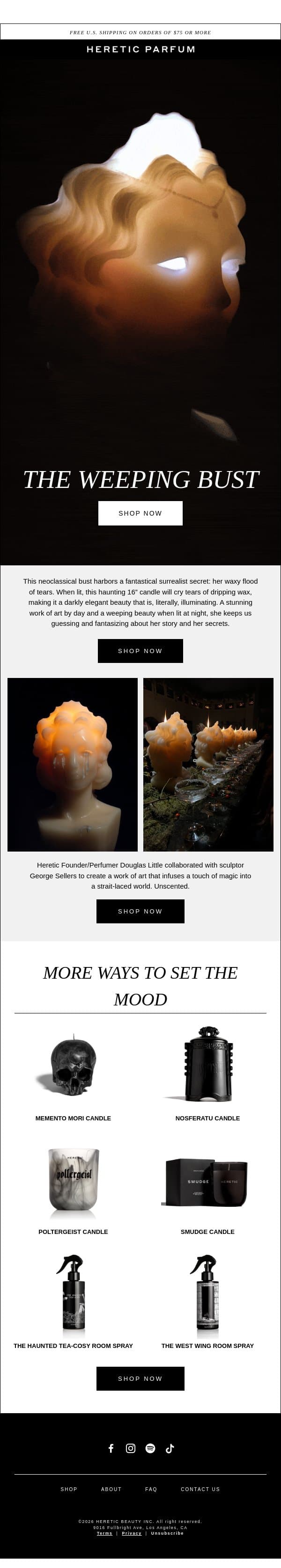 TEARS OF WAX email from Heretic screenshot