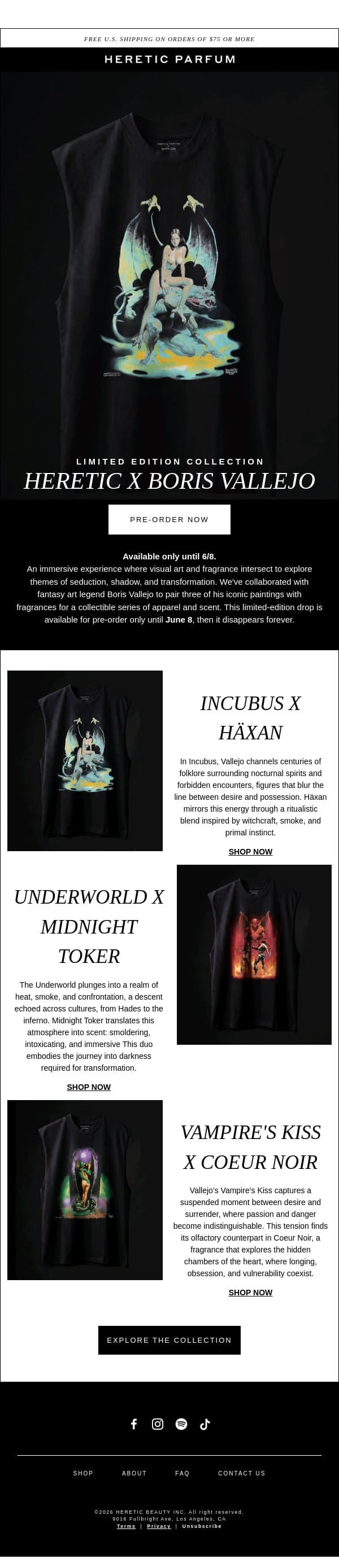 MYTH BECOMES SCENT email from Heretic screenshot