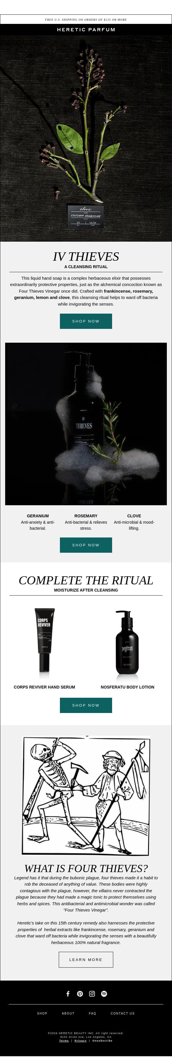 HERBACEOUS ELIXIR email from Heretic screenshot