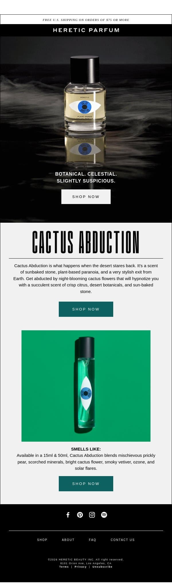 BEAM ME UP, BOTANICA email from Heretic screenshot