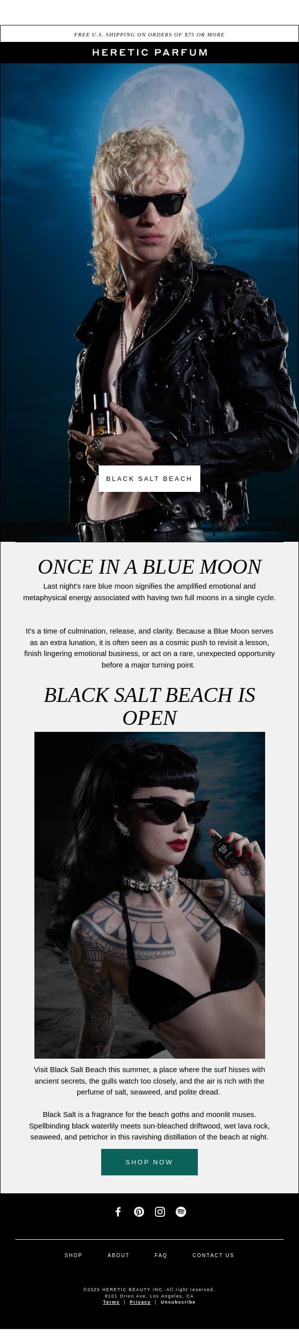 Once in a Blue Moon email from Heretic screenshot