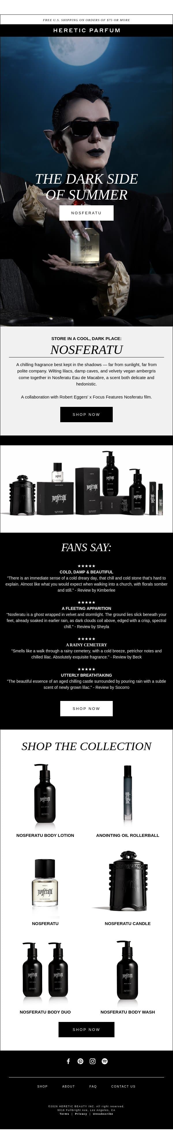 DARK SIDE OF SUMMER email from Heretic screenshot