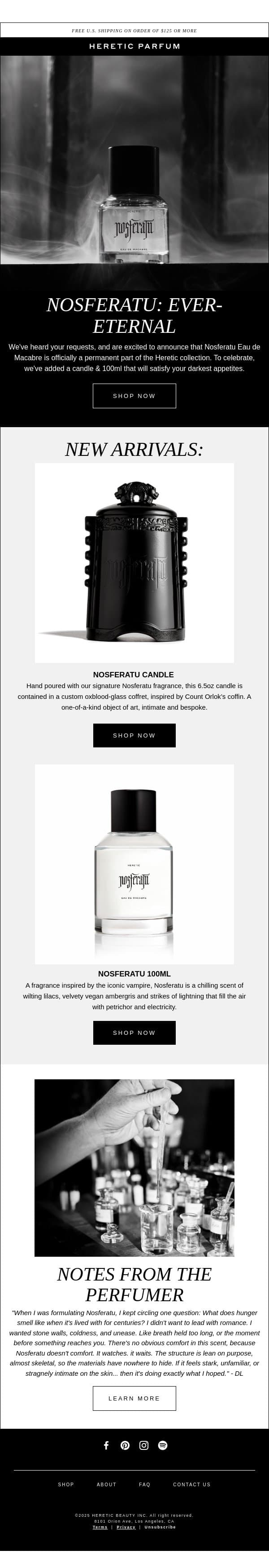 Nosferatu: LAST DROP? email from Heretic screenshot