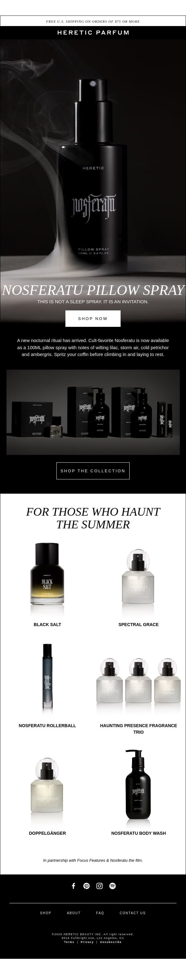 SLEEP WITH A VAMPIRE email from Heretic screenshot