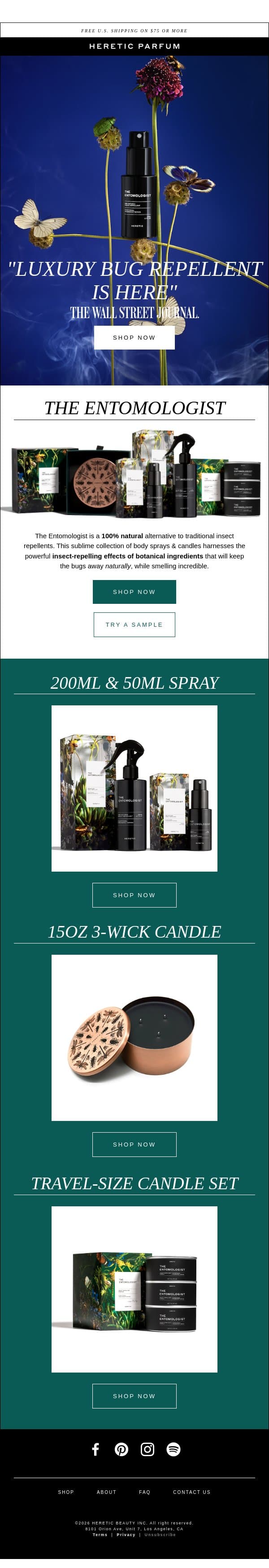 A SCENT THAT REPELS email from Heretic screenshot