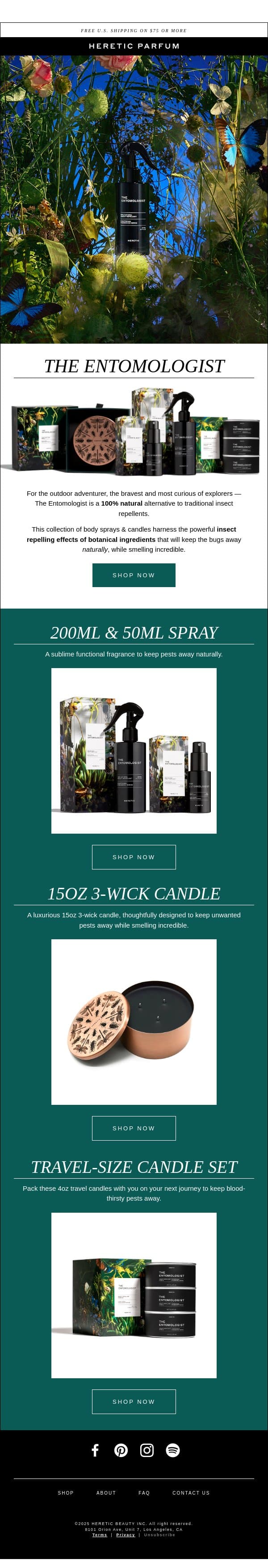 BETTER THAN BUG SPRAY email from Heretic screenshot