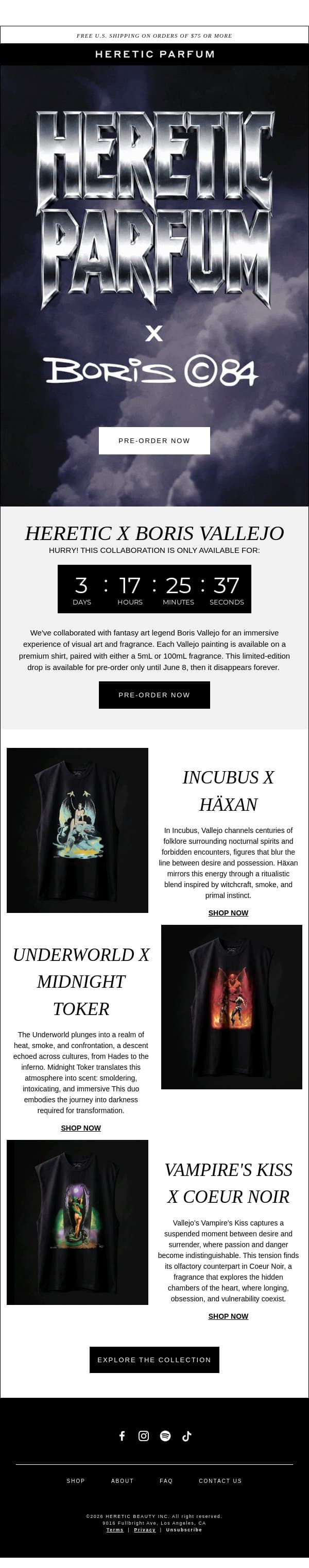 TIME IS RUNNING OUT email from Heretic screenshot
