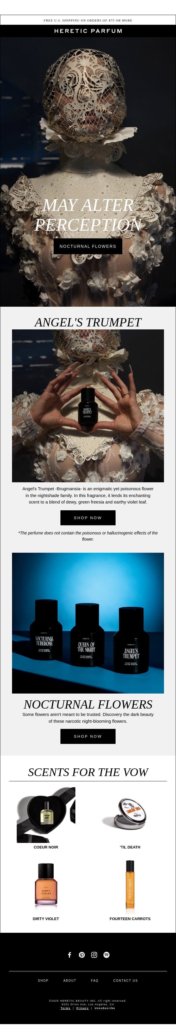 MAY ALTER PERCEPTION email from Heretic screenshot