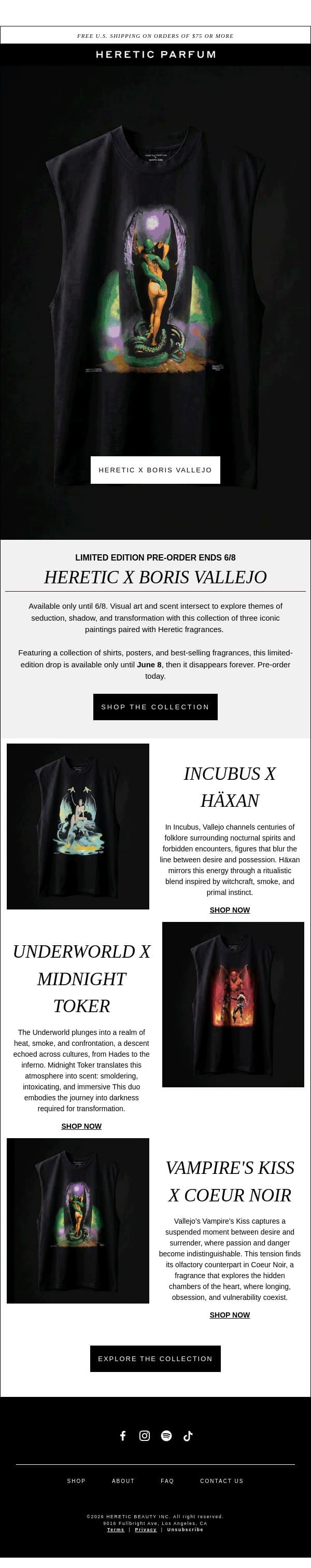 Limited Edition: BORIS VALLEJO X HERETIC email from Heretic screenshot