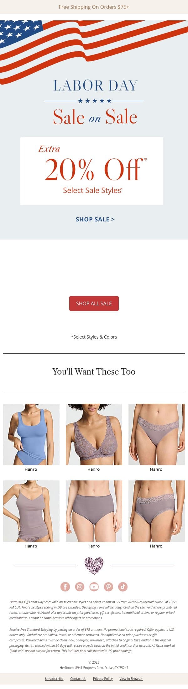 There’s Still More to Save email from HerRoom screenshot