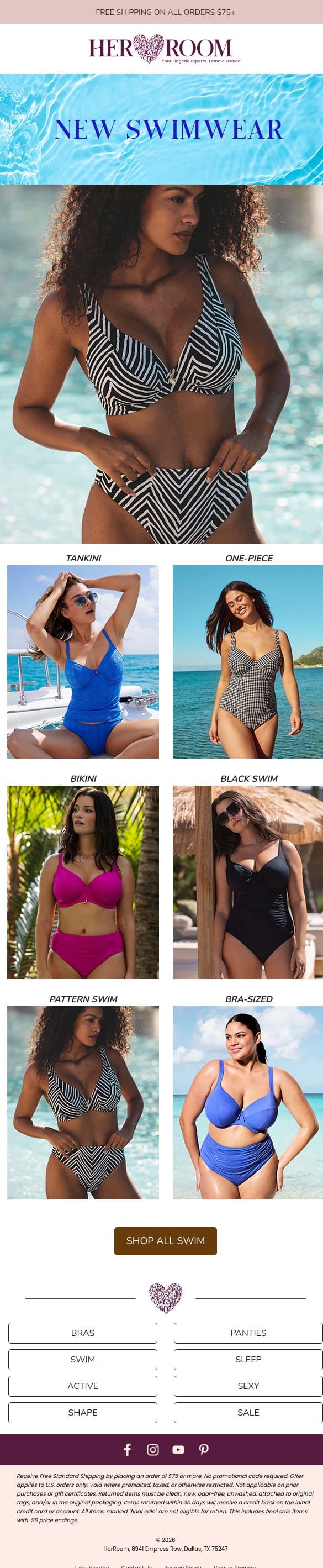 One Place to Find Every Swim Style You Need 👙 email from HerRoom screenshot