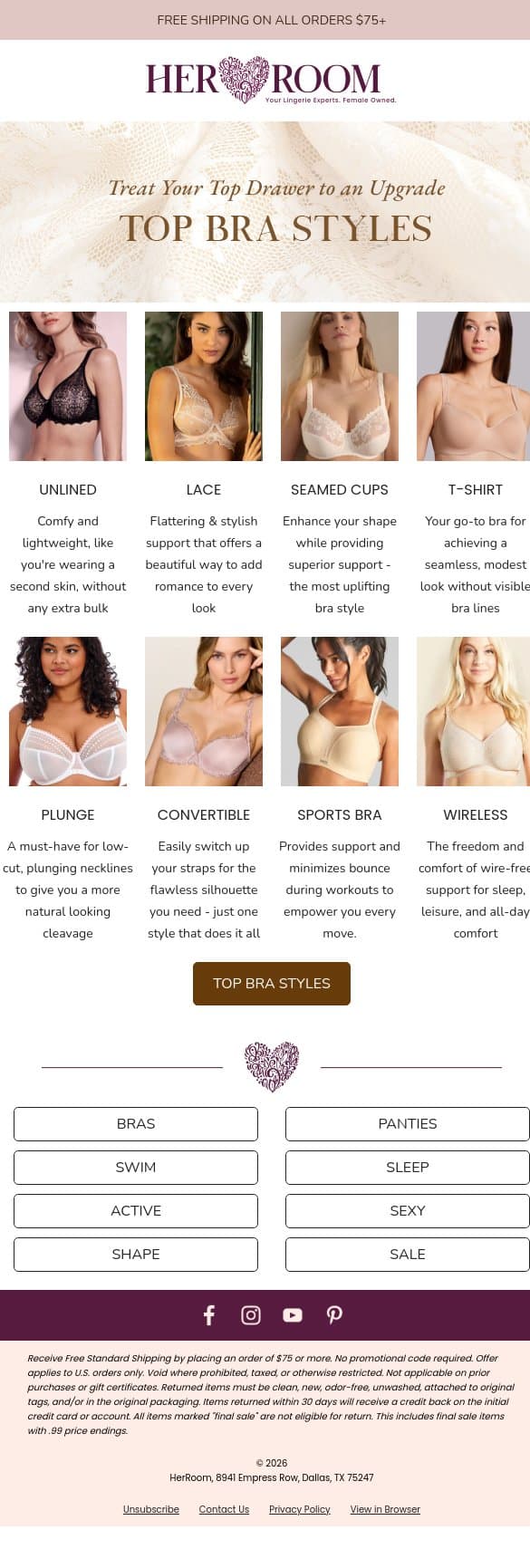 Top Bra Styles You’ll Want on Repeat ✨ email from HerRoom screenshot