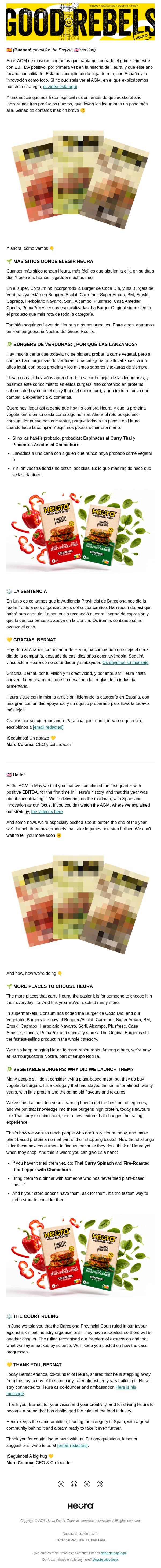 Novedades de otoño (y un spoiler)🤫 email from Heura screenshot
