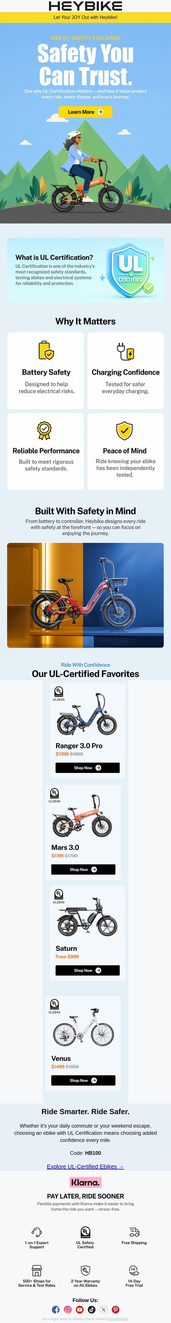 Ride IQ | The Safety Behind Every Heybike email from Heybike screenshot