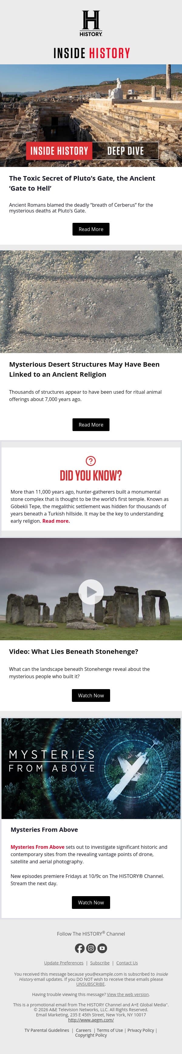 Why Was This Deadly Site Called the 'Gate to Hell'? email from History screenshot