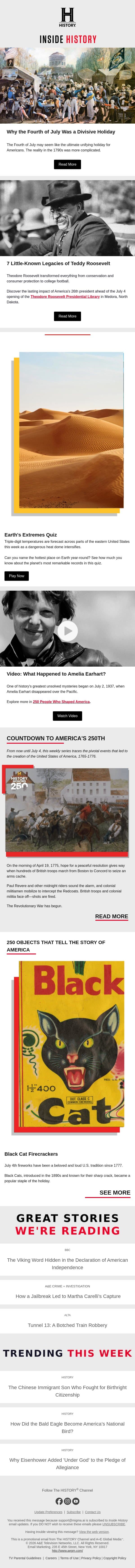 When Americans Held Rival Fourth of July Celebrations email from History screenshot