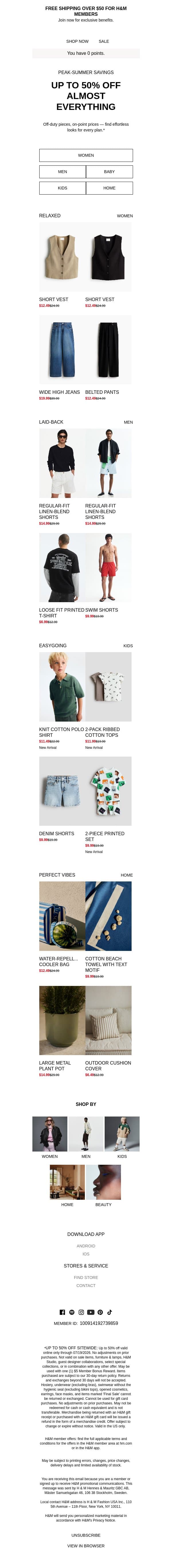 TGIF: Up to 50% off ALL of this email from H&M Kids screenshot