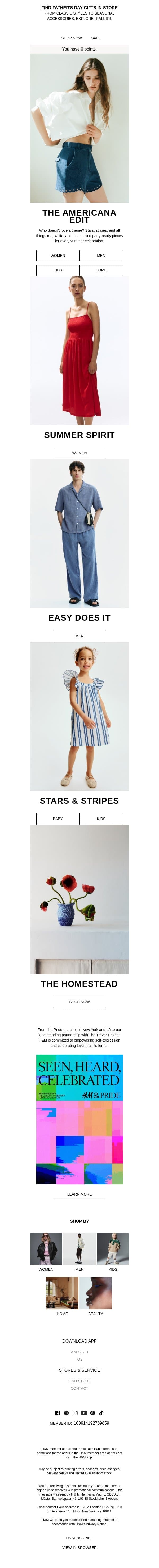 When your outfit is the star of the show email from H&M Kids screenshot