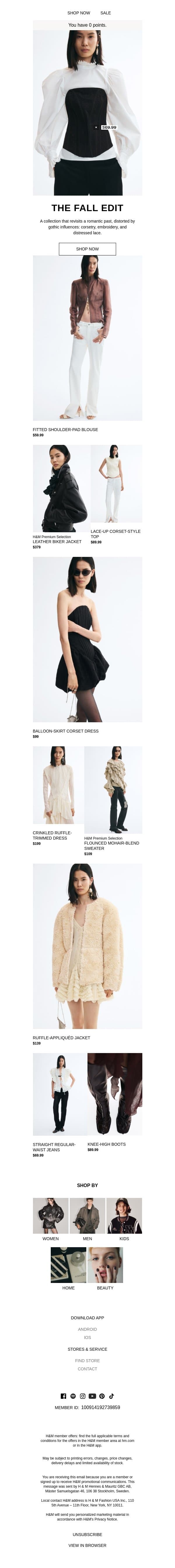 New: The Fall Edit email from H&M Kids screenshot