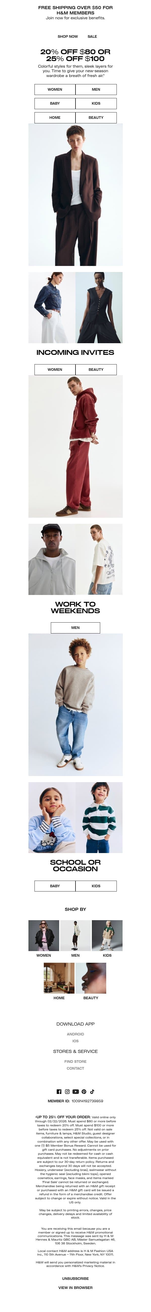 Last day: Up to 25% off new-in & more email from H&M Kids screenshot