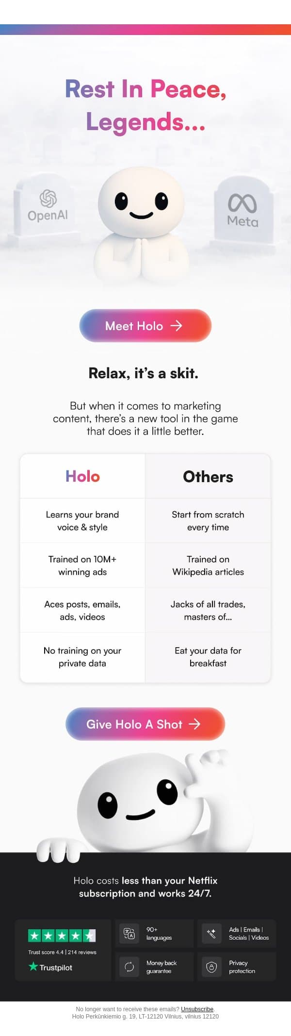 ✋ You're NOT ready for this email from Holo screenshot
