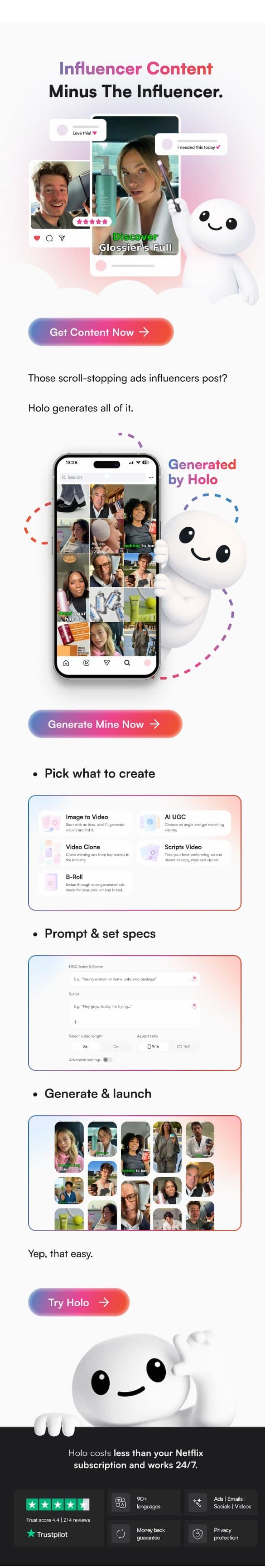 Those ads that stop your scroll? email from Holo screenshot