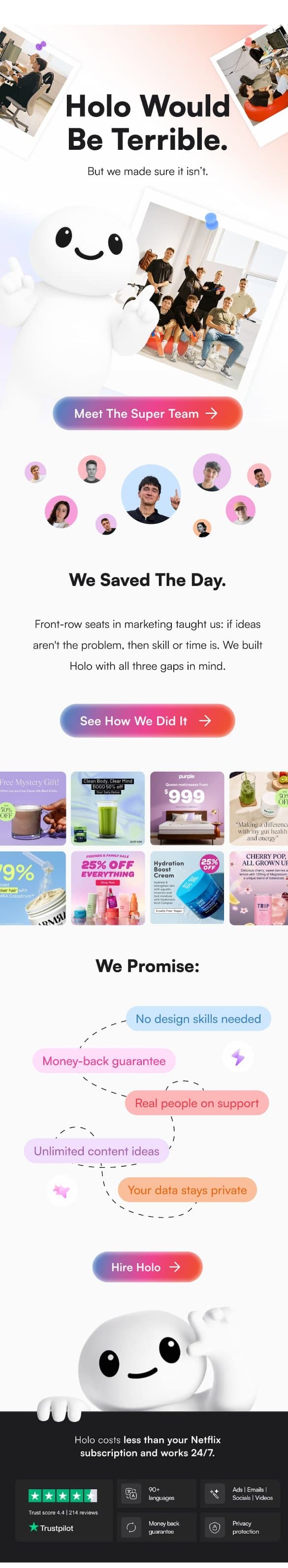 🤖 ❌ email from Holo screenshot