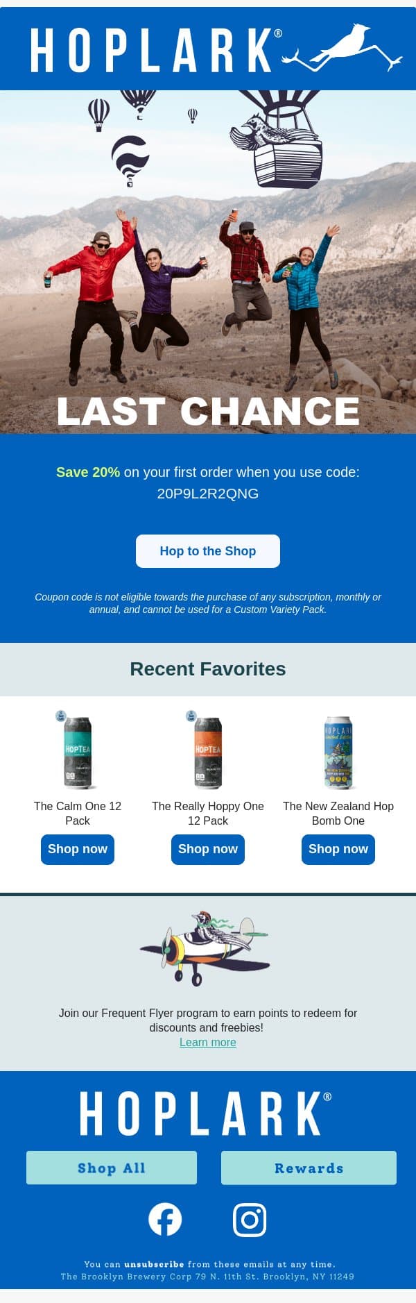 Last chance to save email from Hoplark screenshot