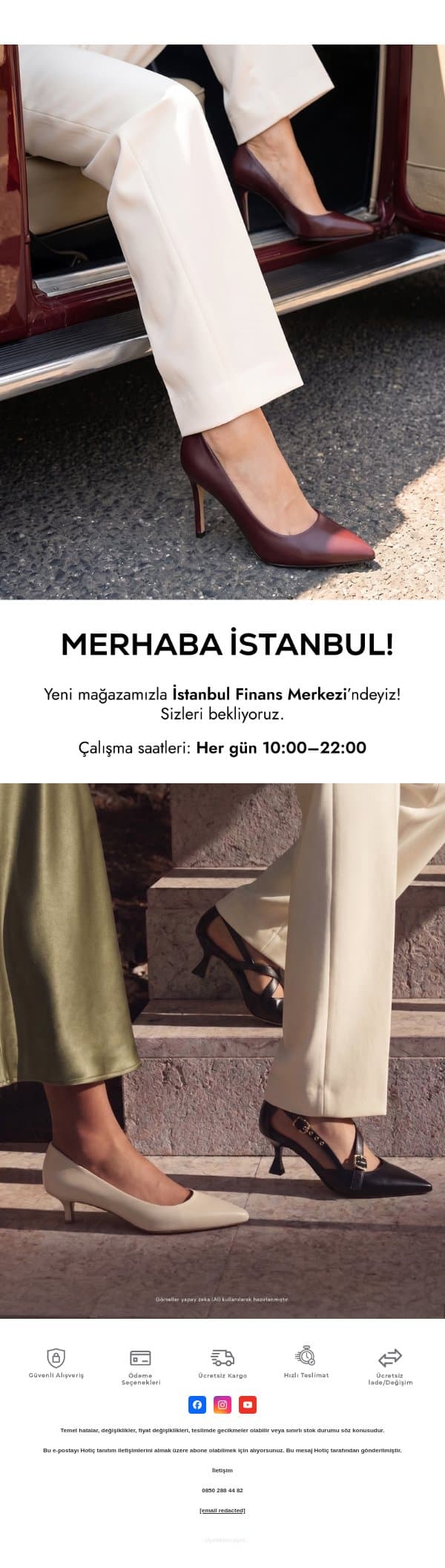 İstanbul’da Yeni Adresimiz: İstanbul Finans Merkezi! email from Hotiç screenshot