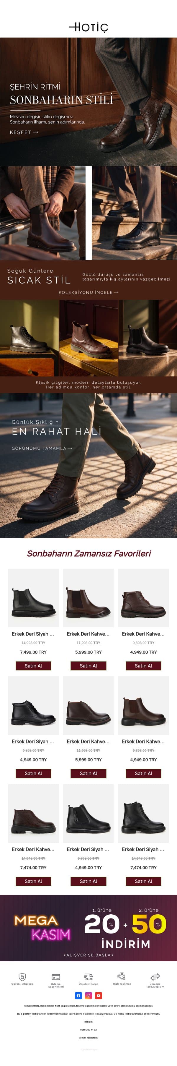 Şehrin Ritmine Uyum Sağlayan Erkek Botları email from Hotiç screenshot