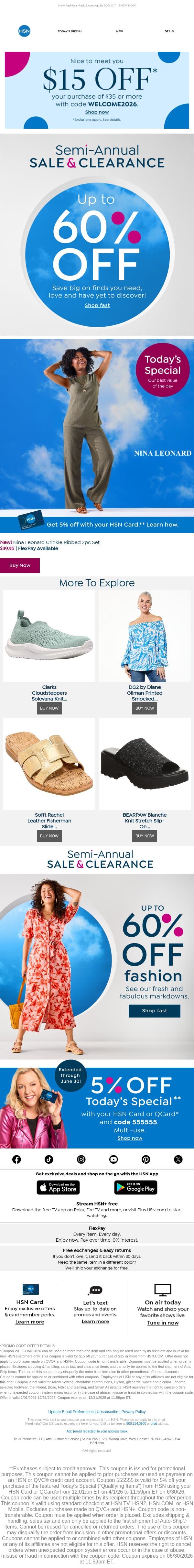 Get *Set* for Summer Style with Nina Leonard email from HSN screenshot