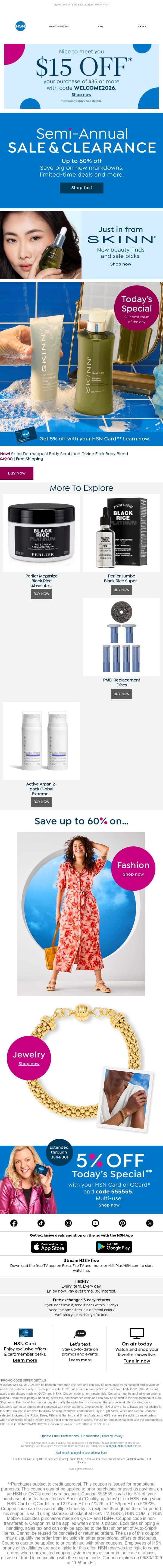 Look Radiant & Refreshed with this SKINN Duo email from HSN screenshot