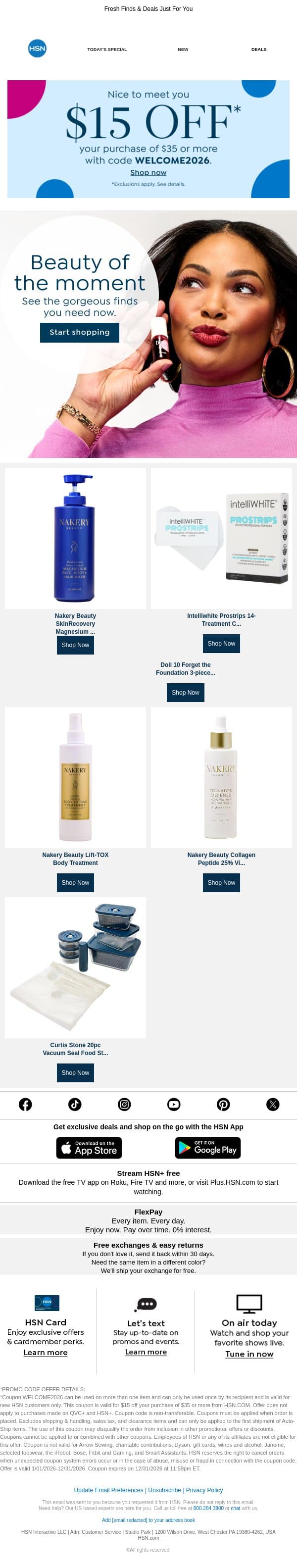 It’s Been Awhile, Let’s Catch Up email from HSN screenshot