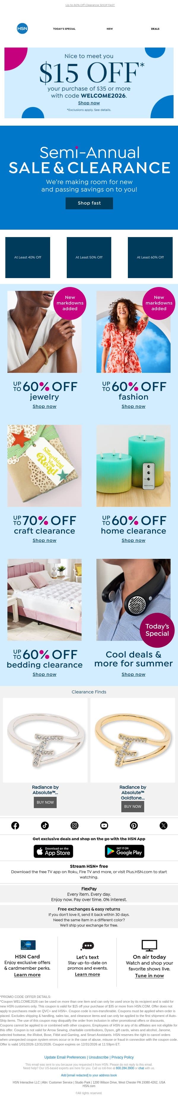 So Many Markdowns, So Little Time ⌚ email from HSN screenshot