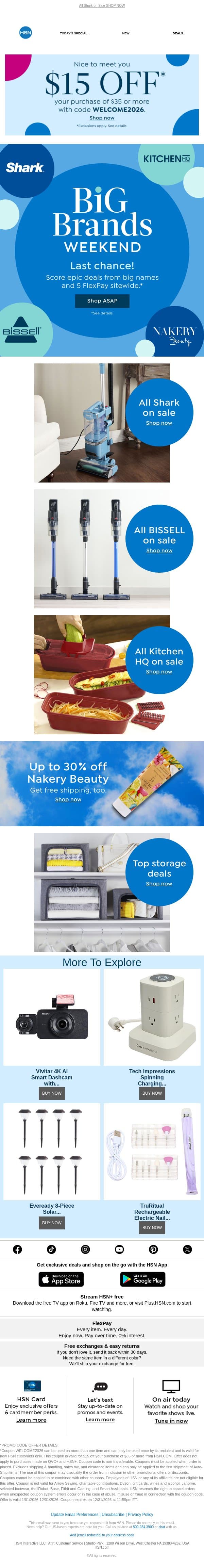 ⏰ Last Chance for 5 FlexPay ⏰ email from HSN screenshot