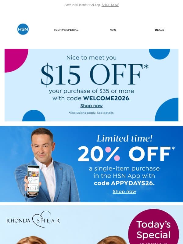 All-Day Comfort from Rhonda Shear 🥰 Get 20% Off in the App email from HSN