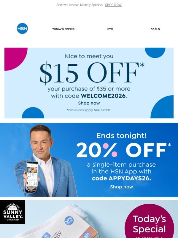 Sunny Valley Orchard 🍋 Save 20% in Our App email from HSN