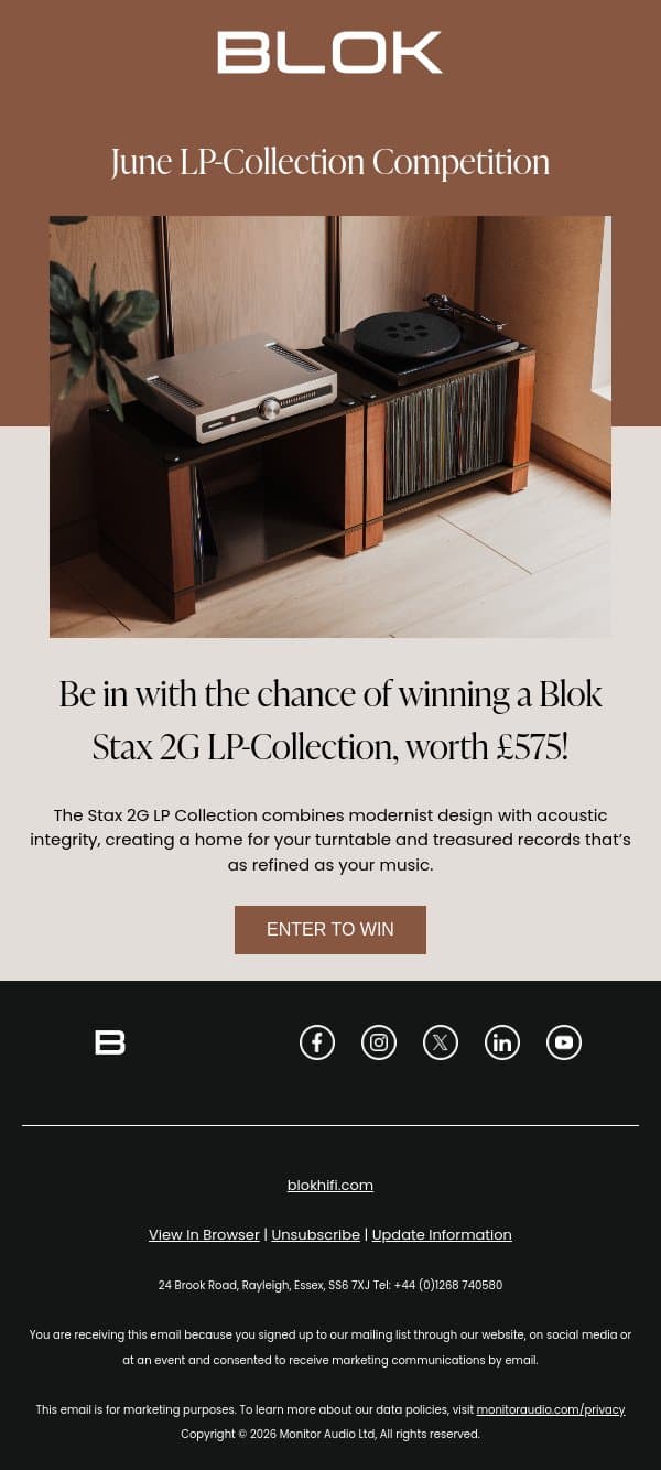 June LP-Collection Competition email from Hulu screenshot