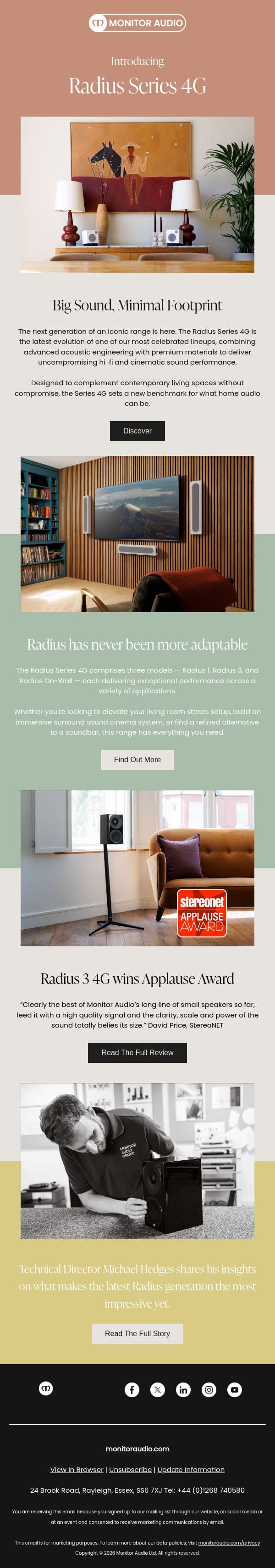 Radius Series 4G | Big Sound, Minimal Footprint email from Hulu screenshot